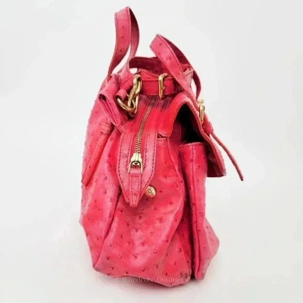 MARC JACOBS Ozzie Aurora Rock Lobster Ostrich Tote Should Bag - Picture 5 of 11